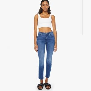 MOTHER The Mid Rise Dazzler Crop Fray